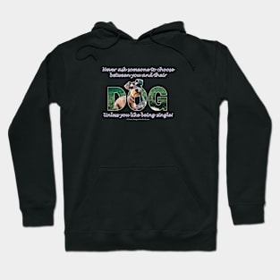 Never ask someone to choose between you and their dog unless you like being single - Schnauzer oil painting word art Hoodie